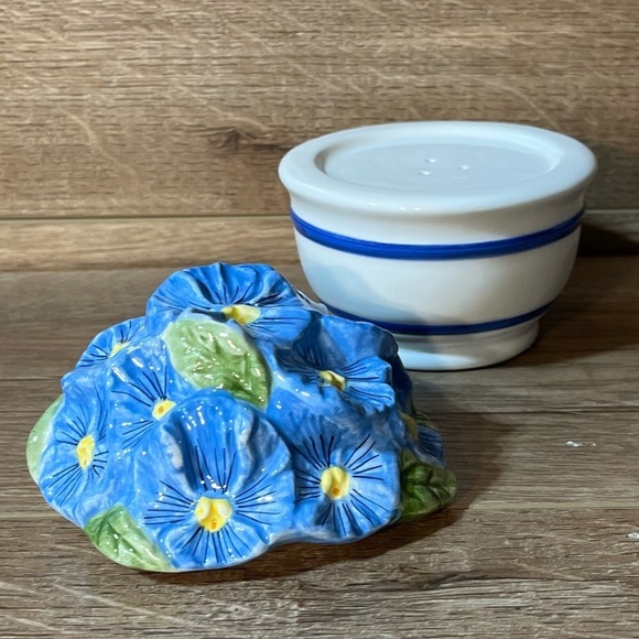 Blue Skies Salt and Pepper Flower Pot New in‎ Box by Certified Floral Ceramic - Picture 8 of 11